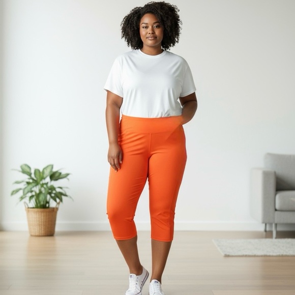 Livi Active Orange Leggings - Picture 1 of 4